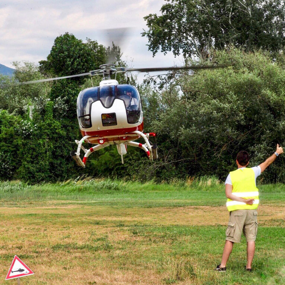 Off from our helipad Forte dei Marmi