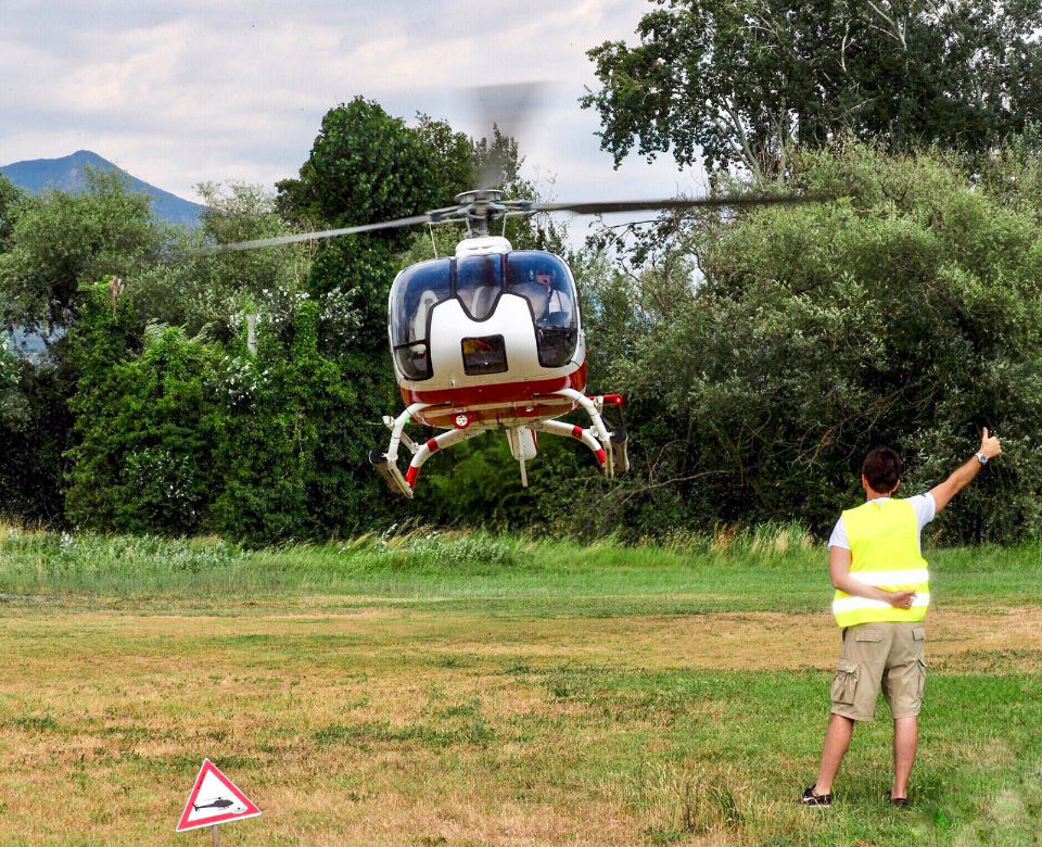 Off from helipad Forte dei Marmi