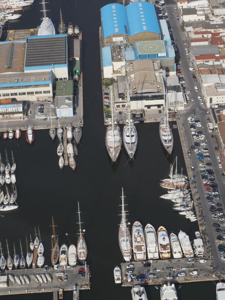 Viareggio shipyard, view from the air